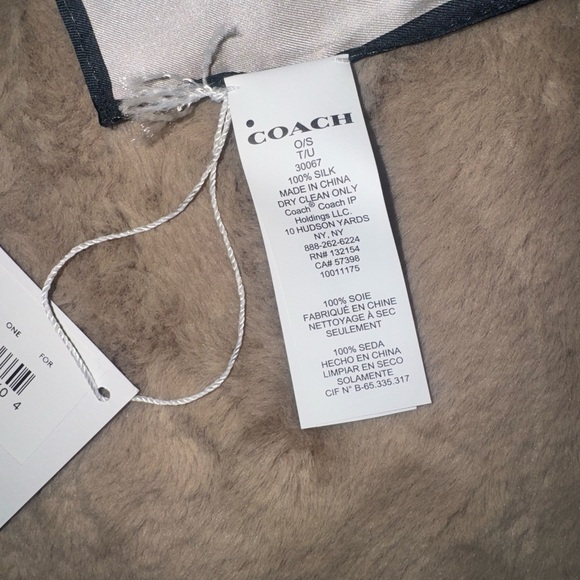 New Coach Forest Silk Signature Scarf - Picture 6 of 8